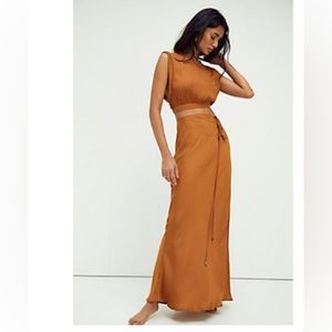 Free people Remi silk skirt set, size Small